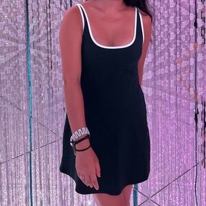 Abercrombie Black exercise Dress with White Trim